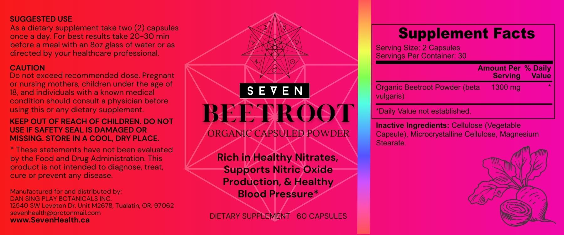 Beetroot Organic Powder (Capsuled)