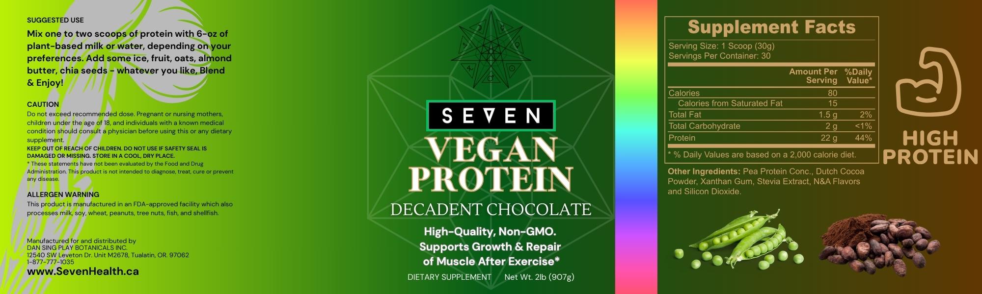 Vegan Pea Protein (Chocolate) 30 Servings