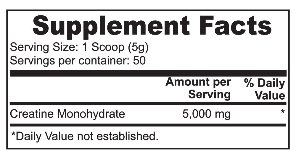 Creatine Monohydrate - 50 Servings